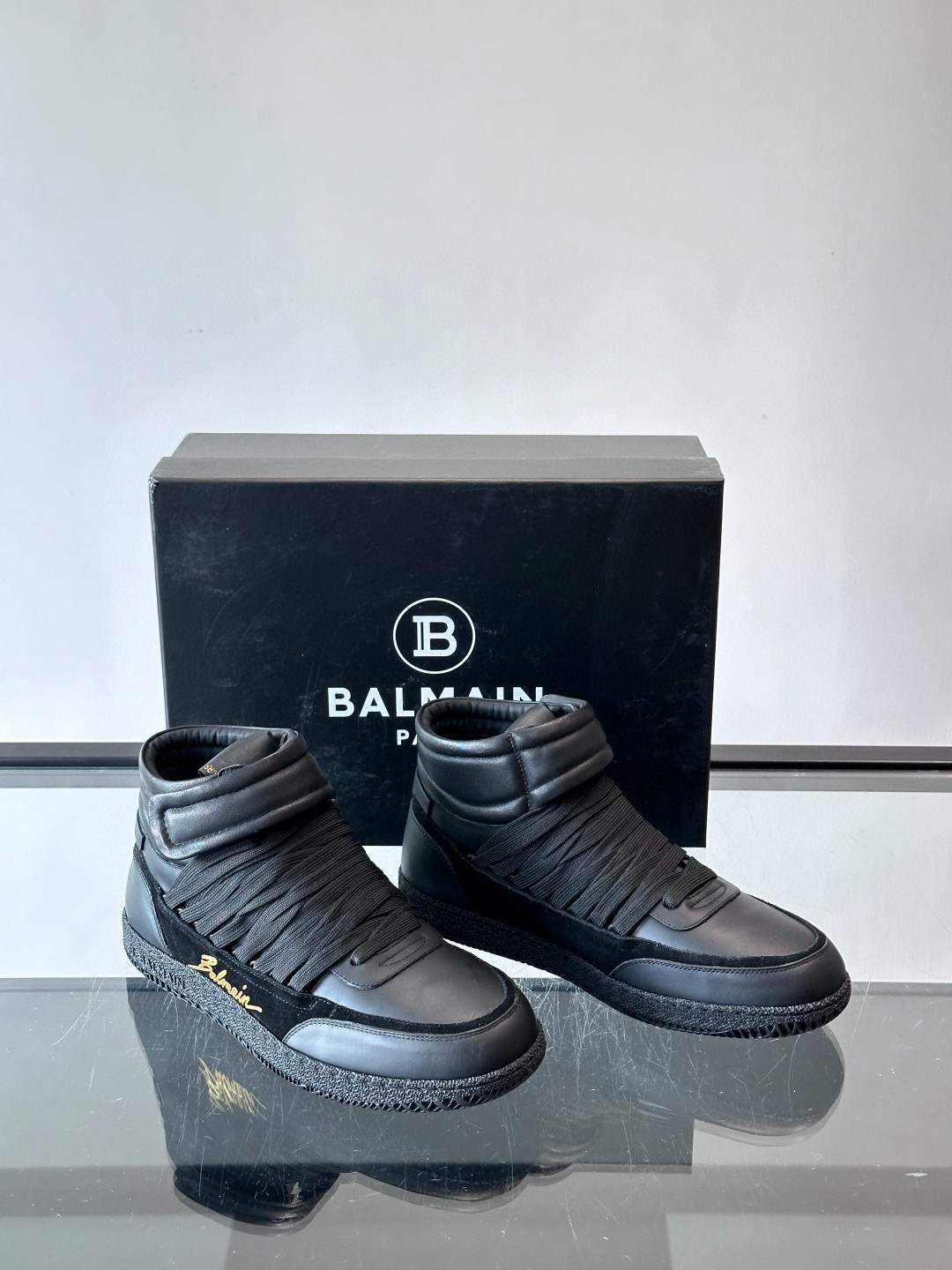 발망 Balmain Force 스니커즈 Black