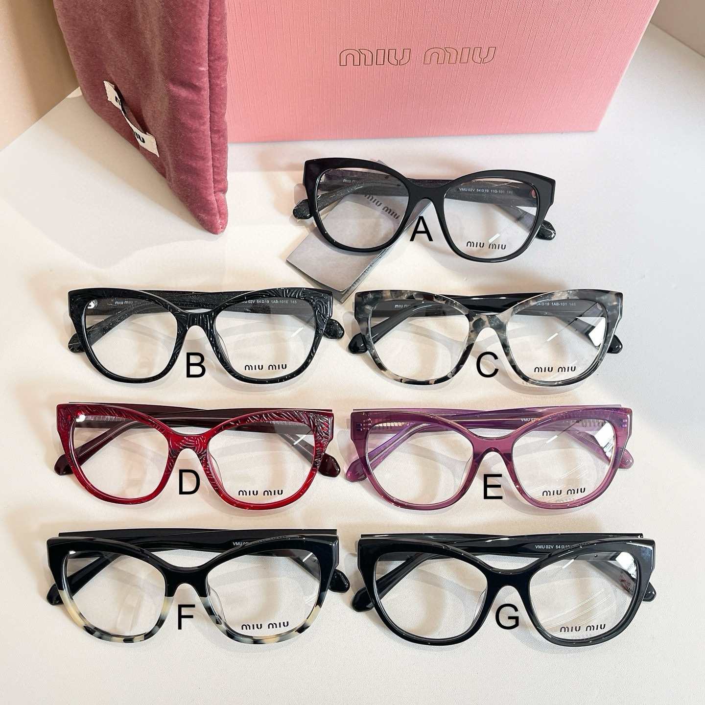 미우 미우 MIU MIU VMU 02V 54口19-145