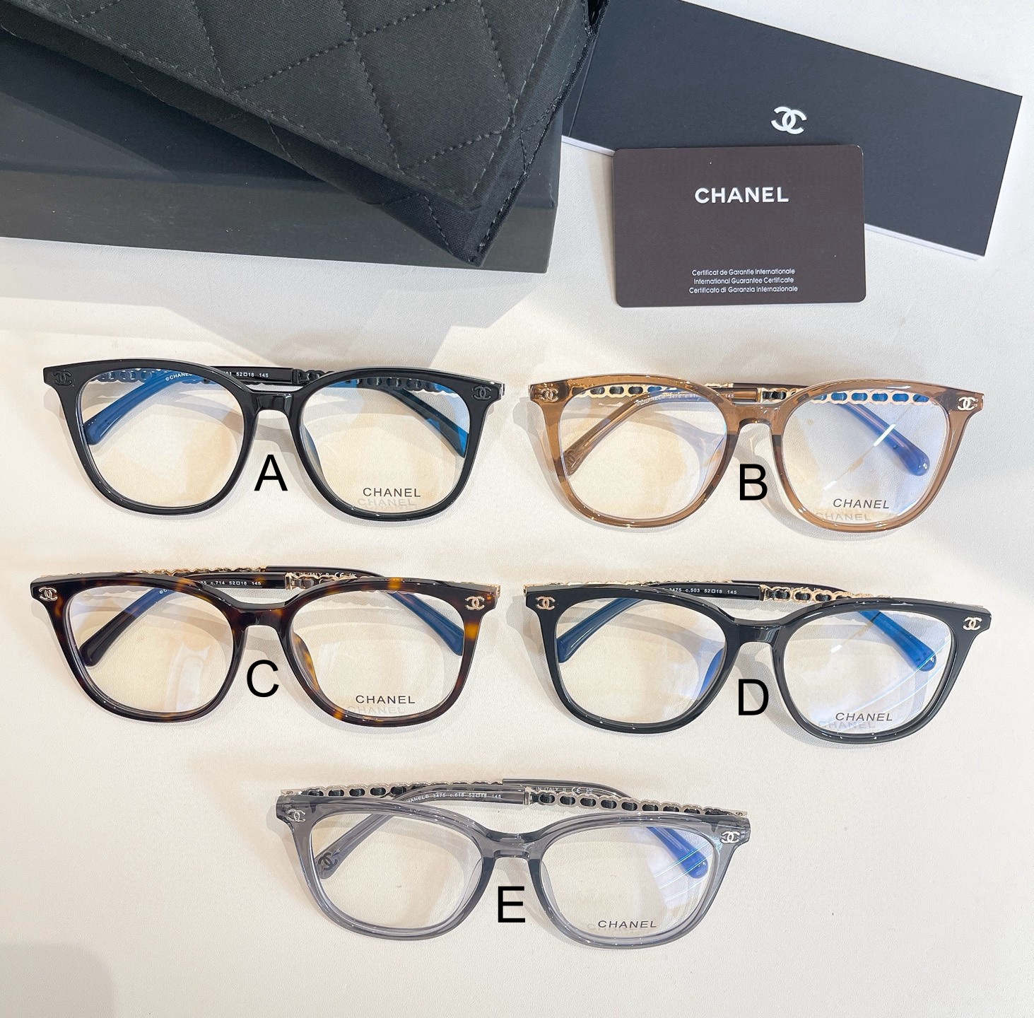 샤넬 Chanel 3475 52口18-145