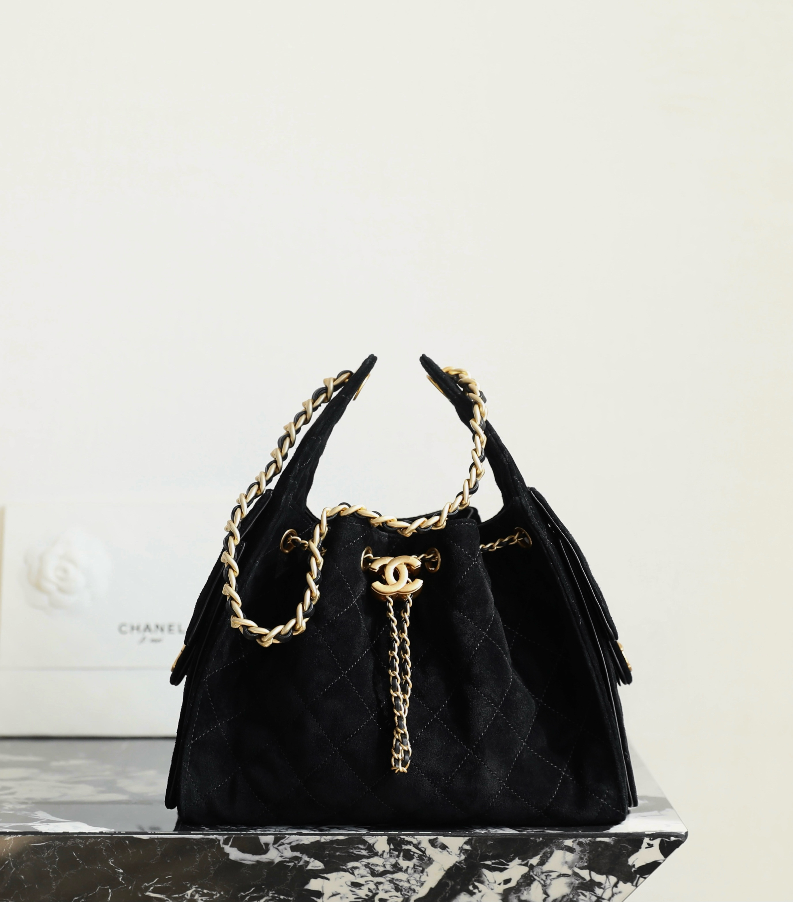 샤넬 CHANEL 26C C-571 25Small Handbag AS5293 Black 26cm