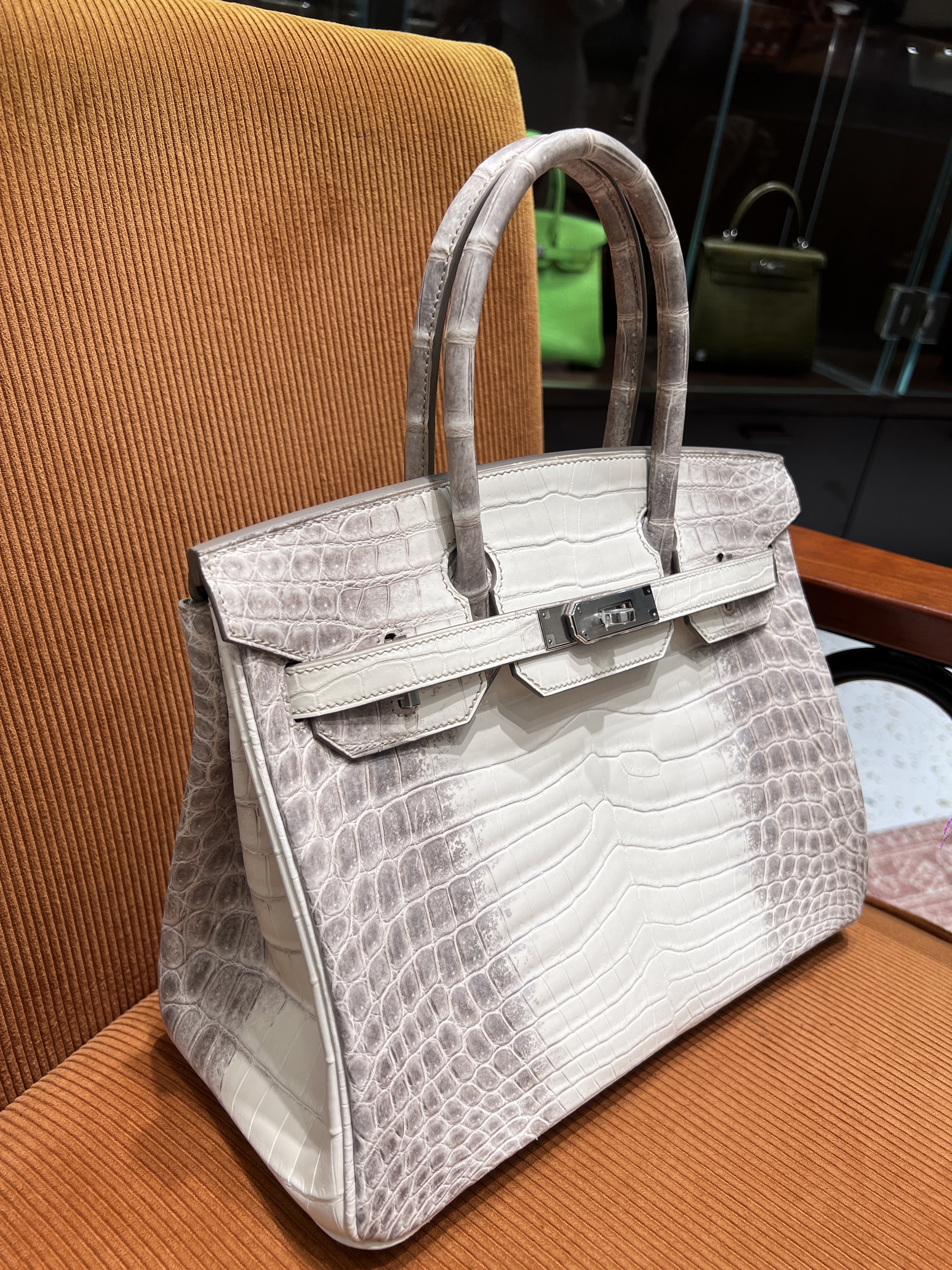 에르메스 Hermes Birkin 30cm HENG LONG Himalaya/silver