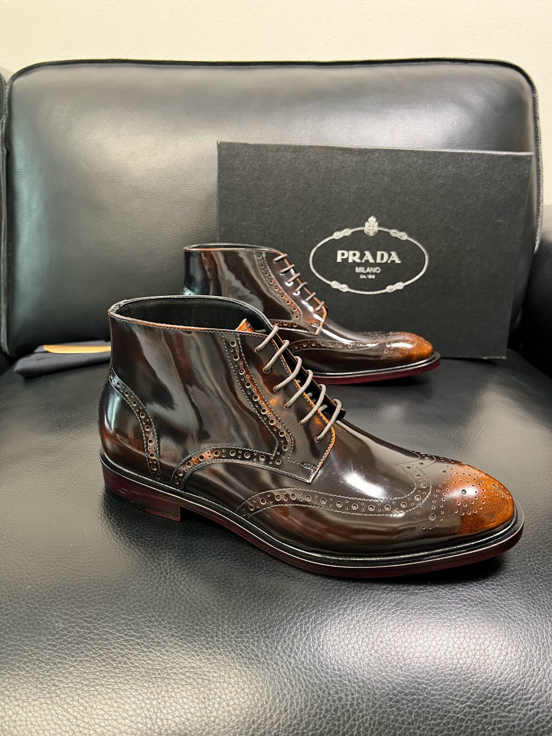 프라다 Prada 앵클 부츠