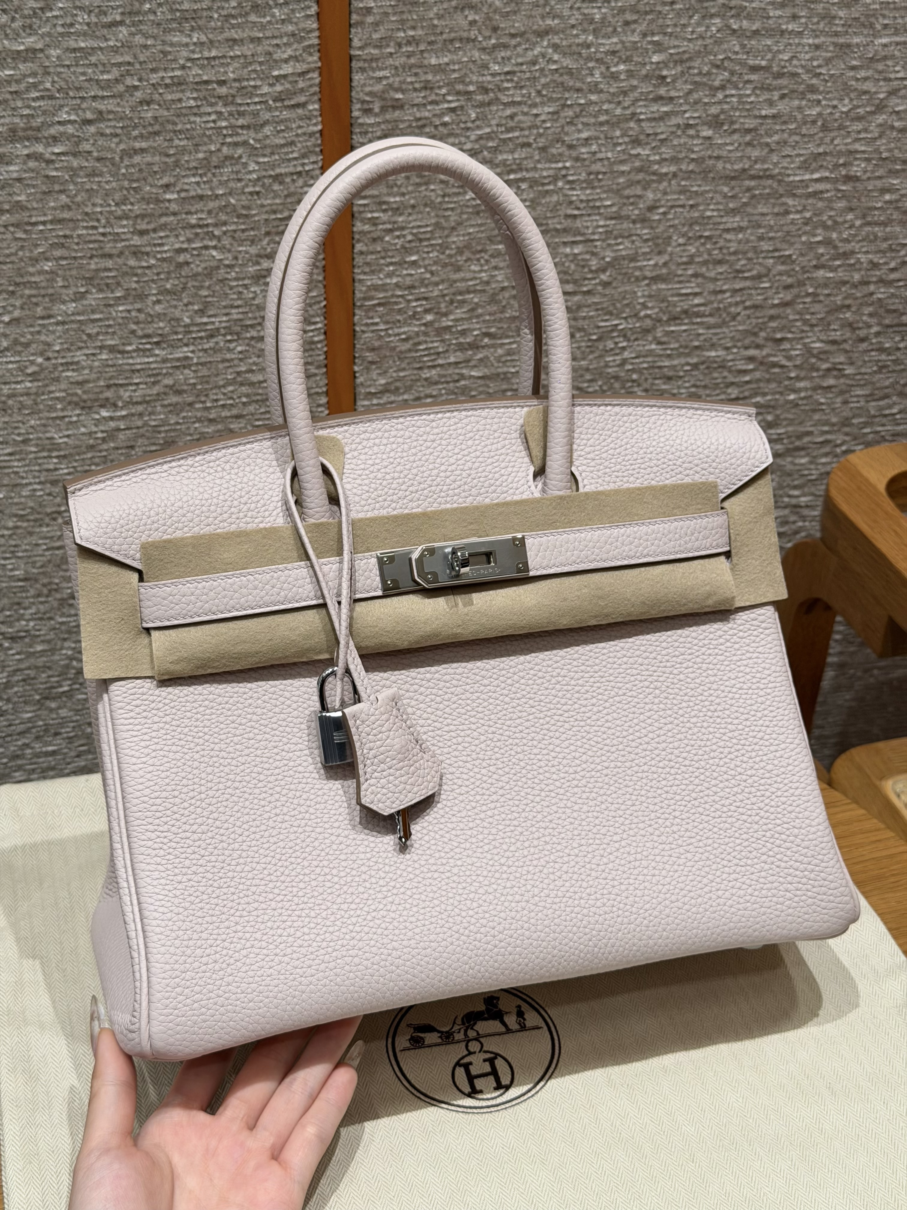 에르메스 Hermes Birkin 30cm Togo 09 Mauve pale/silver