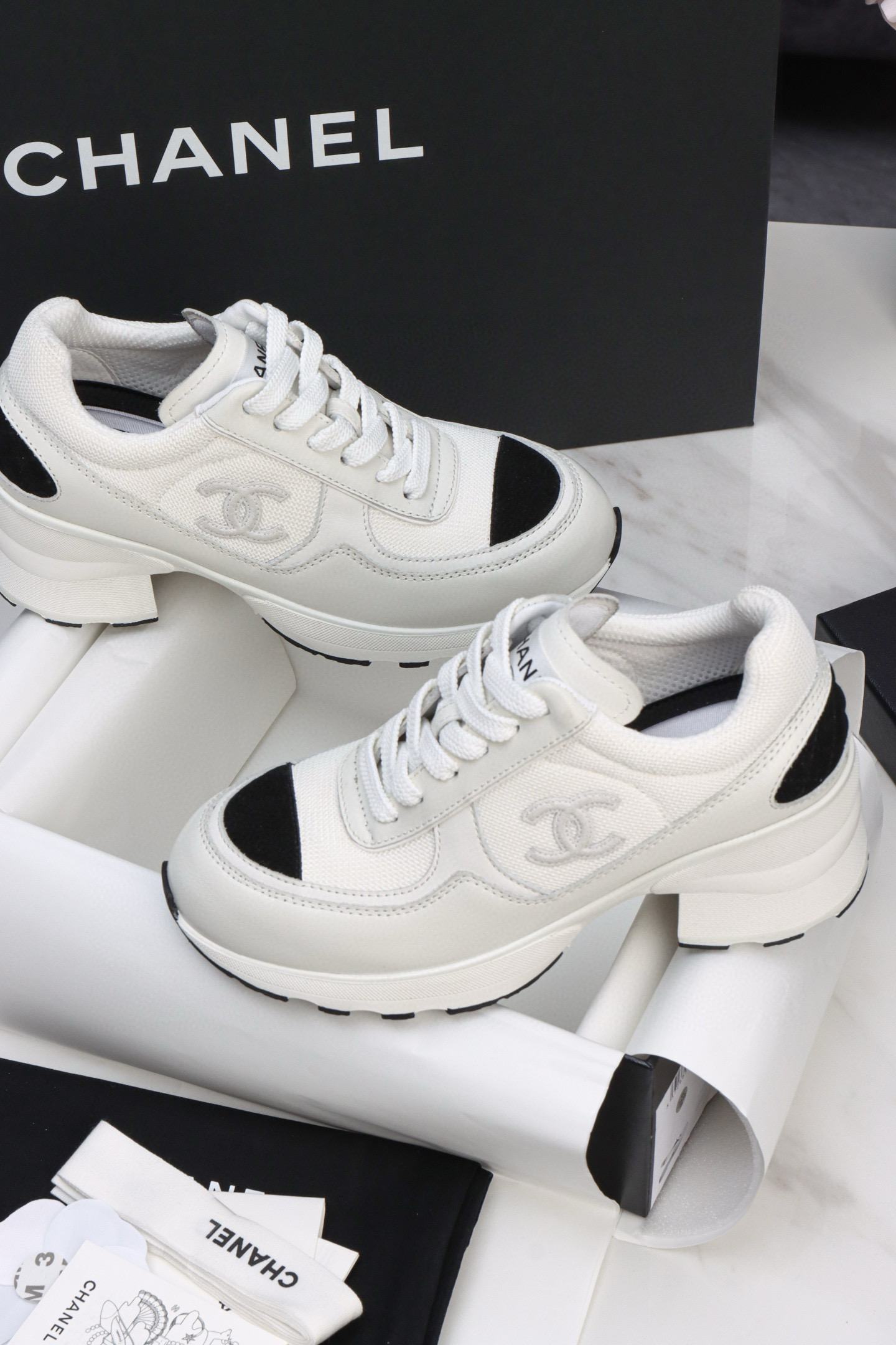 샤넬 CHANEL 25K G46871 스니커즈 White