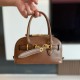 미우 미우 Miu Miu 5BP090 Aventure 미니 나파 가죽 백 Oak 21cm