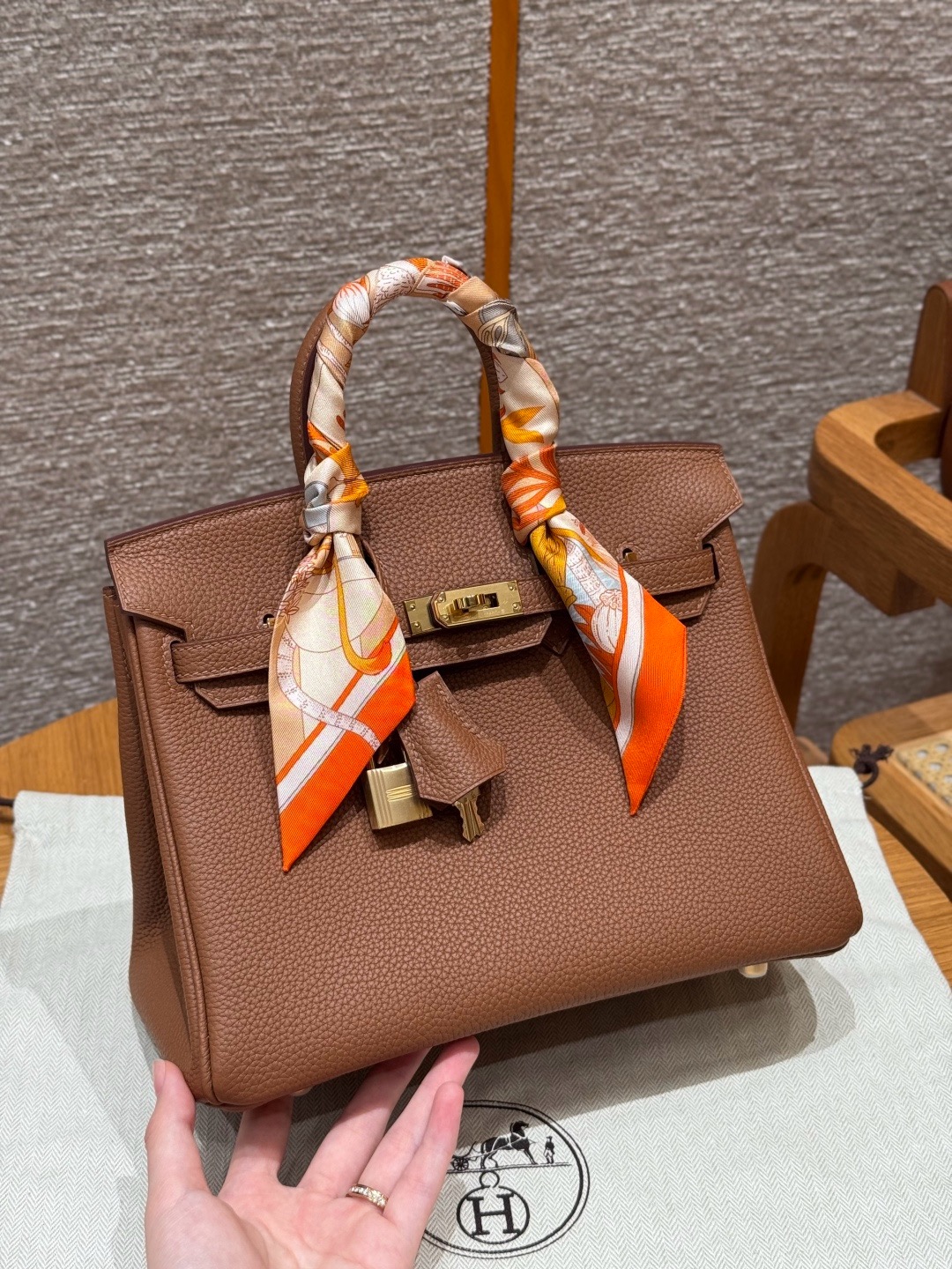 에르메스 Hermes Birkin 25cm Togo 37 Gold/gold